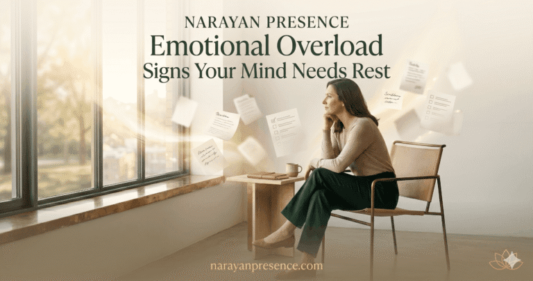 Professional experiencing emotional overload and mental fatigue while seeking mental clarity